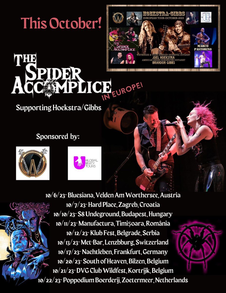 Here are the dates that are locked in for the European Tour! A few more coming down the pipeline soon!