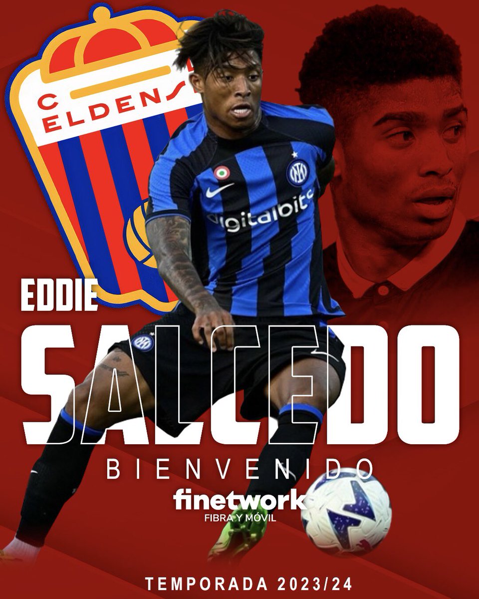 📯 𝗢𝗙𝗜𝗖𝗜𝗔𝗟 | Eddie Salcedo, nuevo jugador del #CDEldense 🔵🔴

🤝 Acuerdo de cesión con <a href="/Inter_es/">Inter</a> 🇮🇹
🎯 Delantero de muchos recursos y gran versatilidad✨
➕5️⃣0️⃣ partidos en Serie A y pieza clave del <a href="/GenoaCFC/">Genoa CFC</a>🔝

🔗 cdeldense.es/eddie-salcedo-…

#AupaDeportivo #SalcedoAzulgrana
