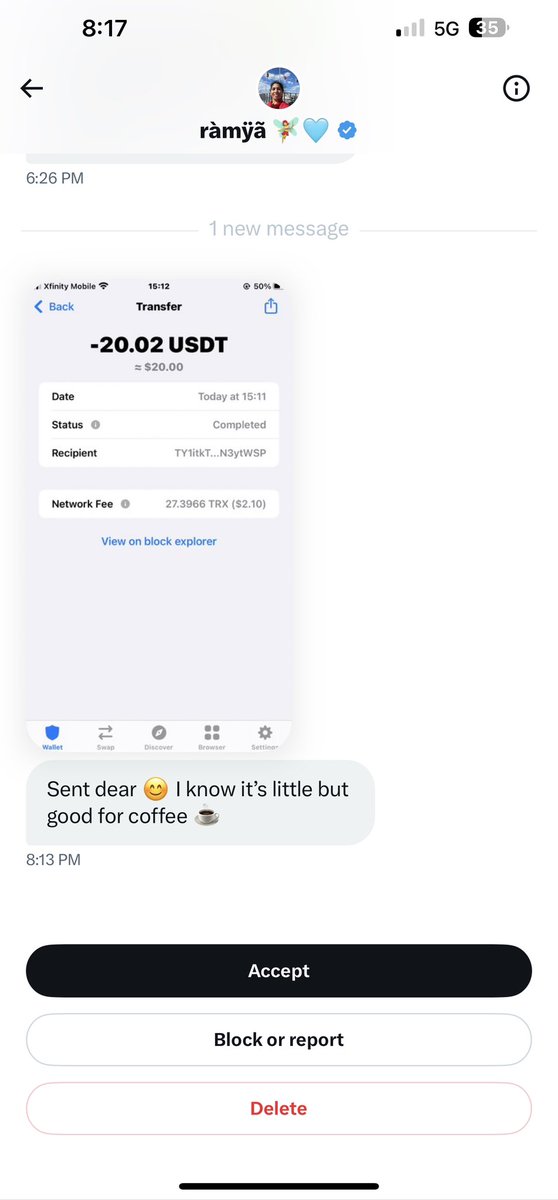 Thanks <a href="/ramyavellanki_/">ràmÿã 🧚‍♀️🩵</a>  for the gift 🎁 

Well appreciated ❤️❤️

Send me your #bnb address too