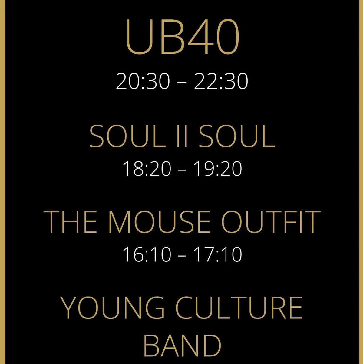 Sunday should be fun ! SOLD OUT 💥 @UB40OFFICIAL @Soul2SoulUK