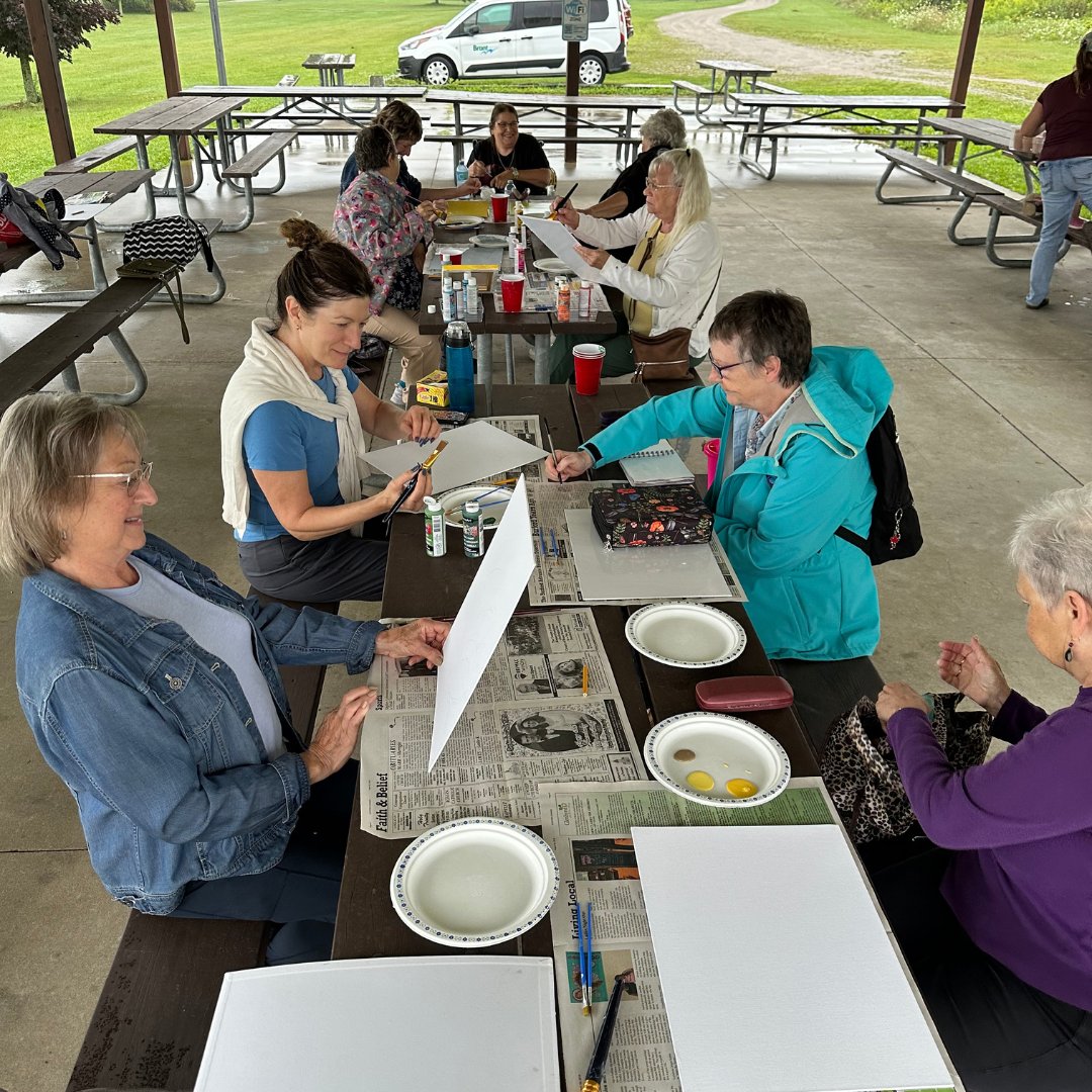 brantlibrary's tweet photo. Thank you to everyone who created art with us today (despite the muggy start to the morning)! If you loved Art In the Park, keep an eye on https://t.co/uqlgkbor7l and our socials for upcoming art workshops this fall 🎨.

#BrantLibrary #LibraryArt #ArtInThePark #FunWithTheLibrary https://t.co/rfb4cCsIzi