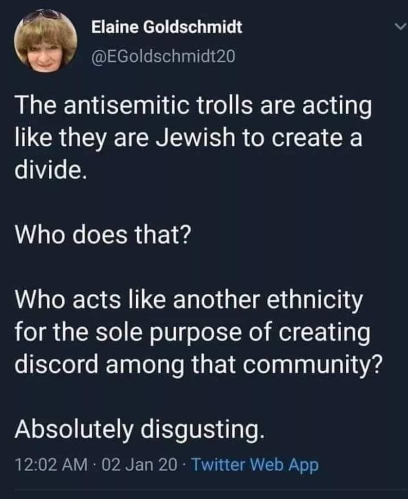 What kinda of monster would pretend to be Jewish online?