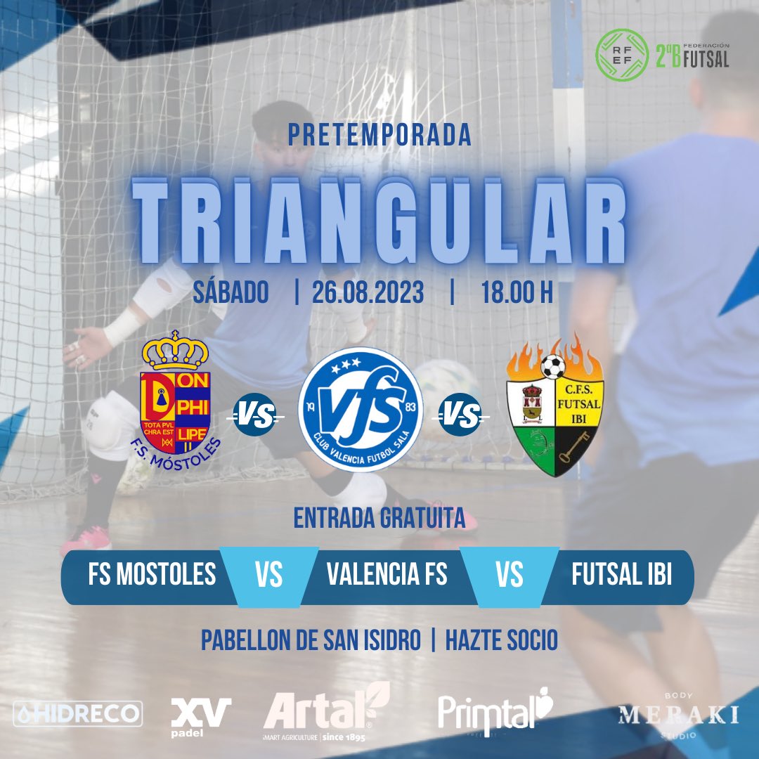 CDFS_Valencia's tweet image. 2ªB ||⚪️🔵

Primer partido de pretemporada para el Senior.

Los nuestros disputarán un triangular frente a @1mostolesfs e @FutsalIbi en una apasionante tarde de verano en San Isidro.