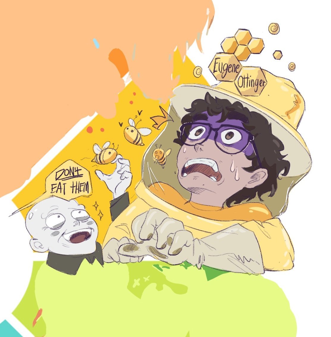 RucaRbk's tweet image. Ahora el color amarillo le toca a The bee boy 🐝 y el tío 💀 jaksjsjsja

#colorwheelchallenge #colorchallenge #wednesdaynetflix #fanart #colorroulette