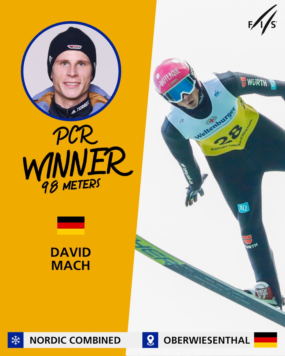 fisnoco's tweet photo. Congratulations to #DavidMach π©πͺ who secured his first PCR victory in Oberwiesenthal today with 98 m!
Well done π
#fisnoco #nordiccombined
Photos: @nordicfocus / @skiverband https://t.co/6lhrWwotvK
