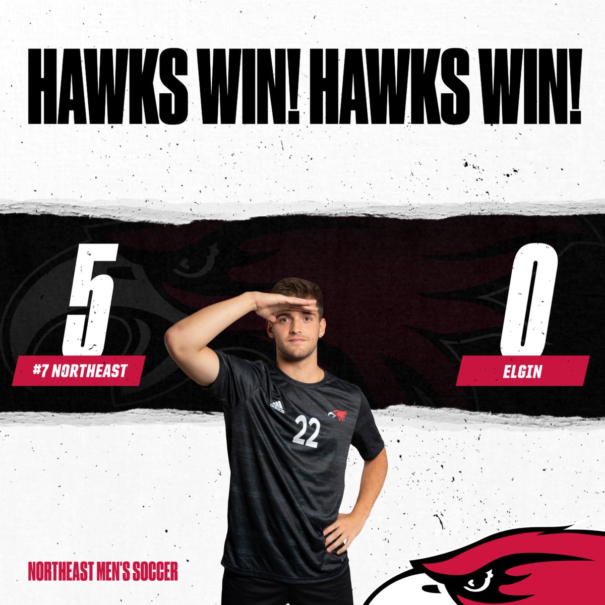 NortheastCCMS's tweet photo. 𝘏𝘢𝘸𝘬𝘴 𝘸𝘪𝘯! 𝘏𝘢𝘸𝘬𝘴 𝘸𝘪𝘯!

Northeast completes another shutout and grabs a road victory against Elgin Community College to keep things rolling!

#GoHawks 🔴⚪️⚽️ https://t.co/FD0mbSU5Li