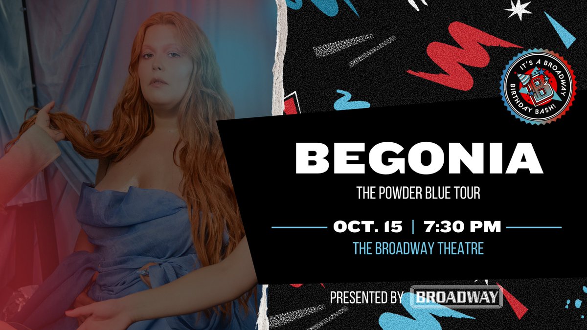 ON SALE NOW! @hellobegonia, Oct 15! 🎟️💥➡️ broadwaytheatre.ca/events?p=event… #YXE