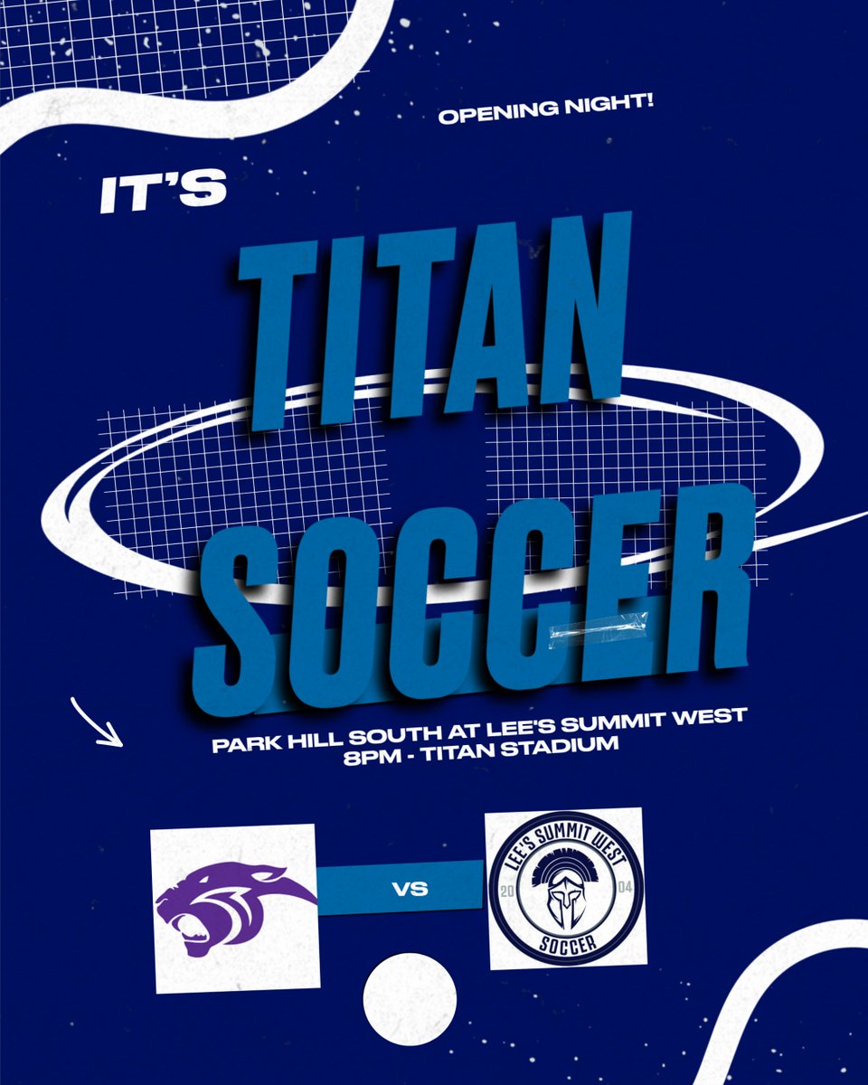 Titan Soccer tonight at home! Home opener vs. Park Hill South; 8pm (JV will play on the SOD simultaneously!) See you there!!