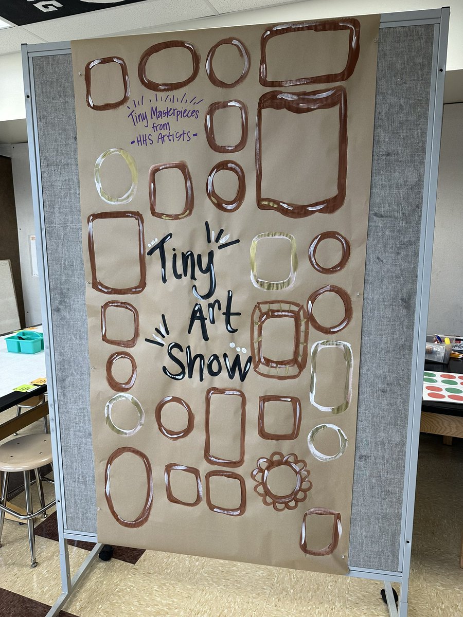 Starting off the year with a tiny art show in Studio One! #tinyartshow #HSart