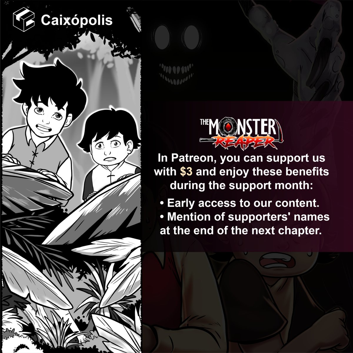 The Monster Reaper | Patreon | Caixópolis tweet media