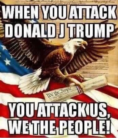 When you attack Donald J Trump you attack us, We The People !!!🇺🇸🇺🇸🇺🇸🇺🇸 #HIAW