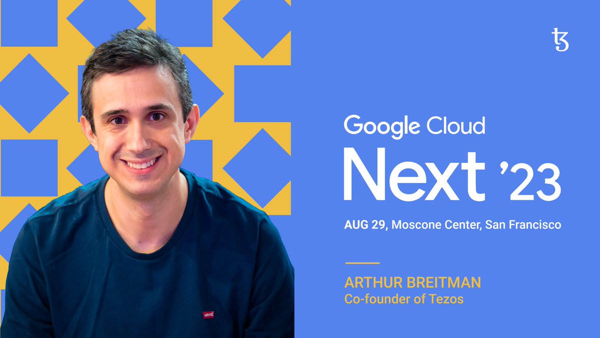 Join <a href="/ArthurB/">Arthur B.</a>, co-founder of Tezos, at #GoogleCloudNext on Aug 29! Get ready for an insightful panel discussion and explore the latest advancements in Web3 and blockchain technology.

Register Now 🔗 cloud.withgoogle.com/next/session-l…