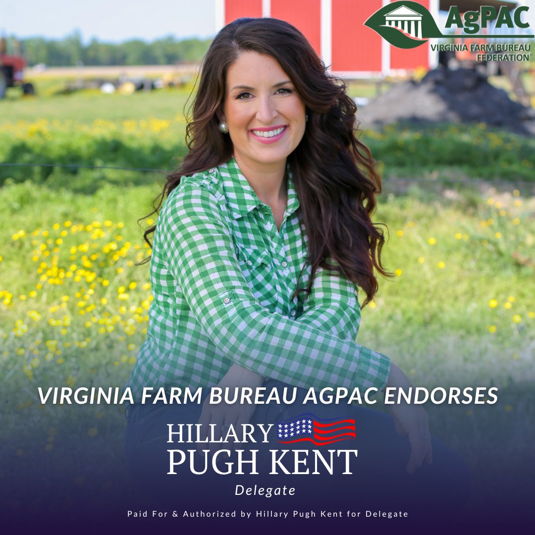 Honored to receive the endorsement of the <a href="/VaFarmBureau/">Virginia Farm Bureau</a> AgPAC!

Growing up in the Northern Neck, I remember my grandparents teaching me about the importance of farming. I understand the historical and economic impacts &amp; am committed to protecting Virginia's agriculture industry.