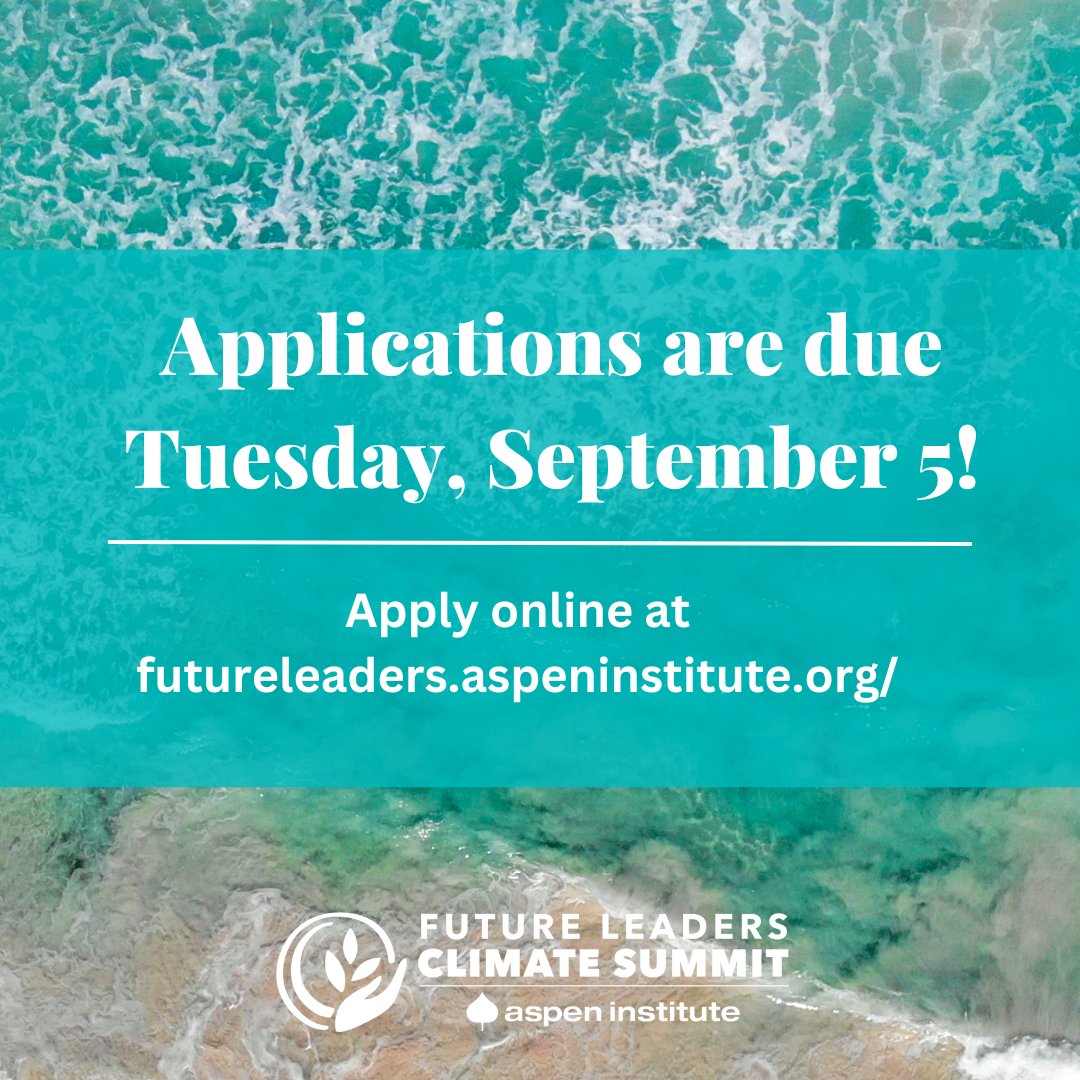 Calling all young climate leaders! 

Apply now for the 2024 Future Leaders Climate Summit to receive a fully-funded trip to Miami and learn more about climate policy, leadership, and more! Apply here: bit.ly/3DNs0A6