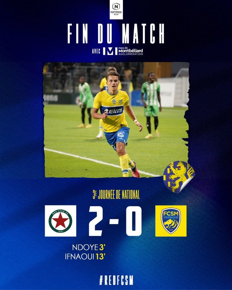 FcsmActus's tweet photo. Défaite 2-0 de nos Sochaliens pour leur entrée en lice à Bauer. Malgré tout nous pouvons être fiers du visage montré par nos lionceaux ce soir notamment en seconde période. 🙌 #REDFCSM https://t.co/PSpx0npnR3