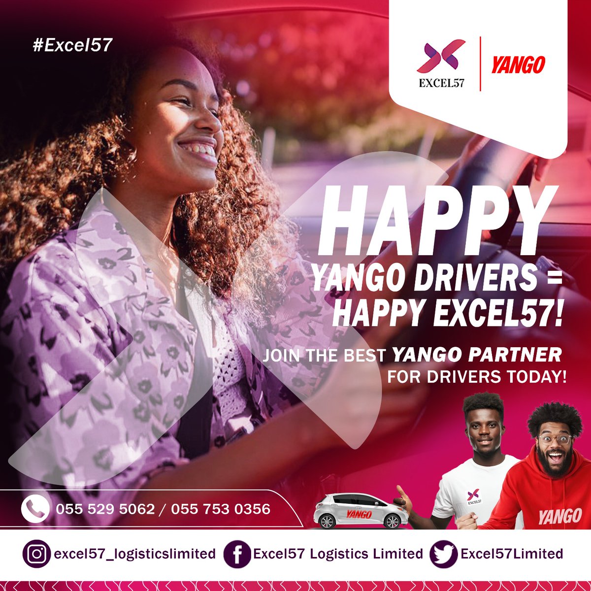 Excel57Limited's tweet photo. Happy Yango drivers = Happy Excel57! Join Excel57, the best driver onboarding recruiter for Yango today! Don't miss out on the amazing benefits! 🤑💰

#yangocomfort #yango #transport #travel #yangoghana #ghana #yangolife #gh #style #instadaily #fitness #transportation https://t.co/QOaHKlszFX