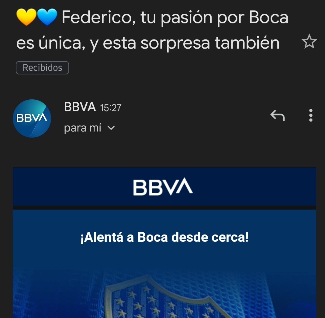 Cuando sos del Millo y tu banco te manda esto......  (y no soy el único)
#sinpalabras <a href="/bbva/">BBVA</a>