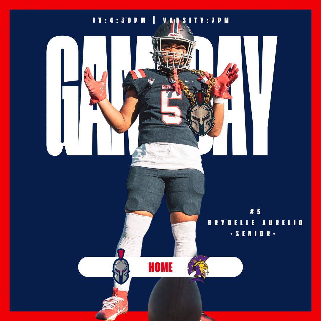 🗡️GAME DAY🗡️
🏈 Guardians VS. Righetti
📆 Friday, August 25
📍 Koligian Stadium 
⏰ JV: 4:30 p.m. || VARSITY: 7 p.m.
🎟️ Gofan.co
🔥 SENIOR SPOTLIGHT 🔥
#5 Brydelle Aurelio
#garzaguardiansfootball #garzafootball <a href="/Coach_fares/">Yosef Fares</a>