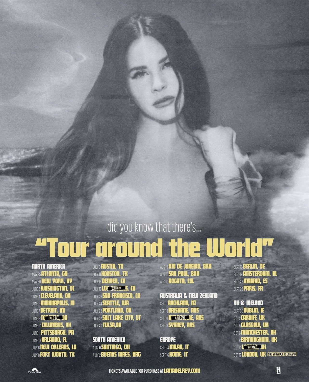 Lana Del Rey 2025 Tour Dates In Hindi