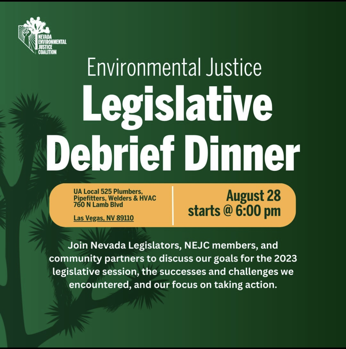 For Our Future NV✊ (@forourfuturenv) on Twitter photo Who can keep up with all the ruckus that was the #nvleg session?! Luckily, <a href="/NVEnviroJustice/">Nevada Environmental Justice Coalition</a>!
Join them this Monday as they debrief the wins, losses, and future of environmental justice in Nevada! Who can keep up with all the ruckus that was the #nvleg session?! Luckily, <a href="/NVEnviroJustice/">Nevada Environmental Justice Coalition</a>!
Join them this Monday as they debrief the wins, losses, and future of environmental justice in Nevada!