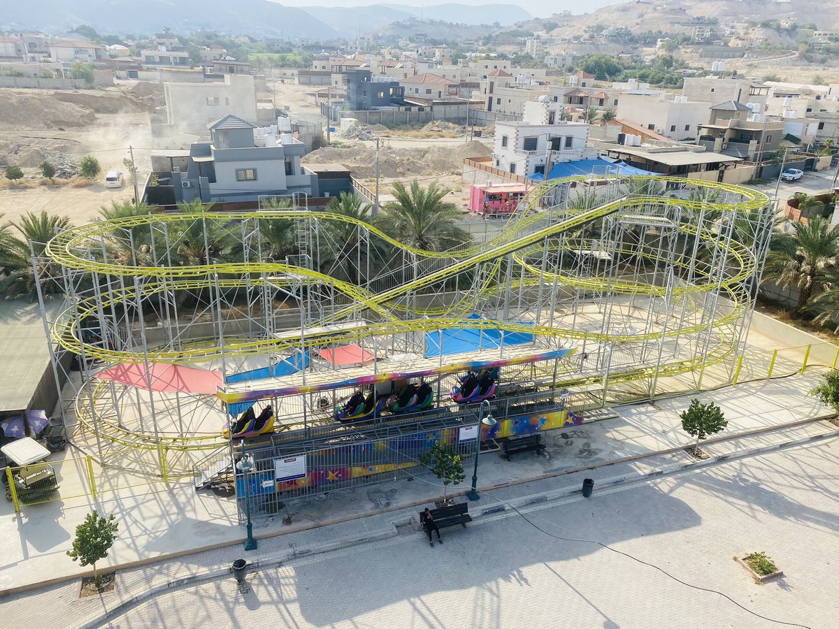 CoastersWide's tweet photo. Tiger Land in an amusement park in Jericho, Palestine. The city is considered the oldest in the world, dating back 10,000 years. The park is decent with a Zyklone coaster that opened in 2016. We had a fun day here even though the temperature was in the high 30 degrees. https://t.co/AfldZoqv8t