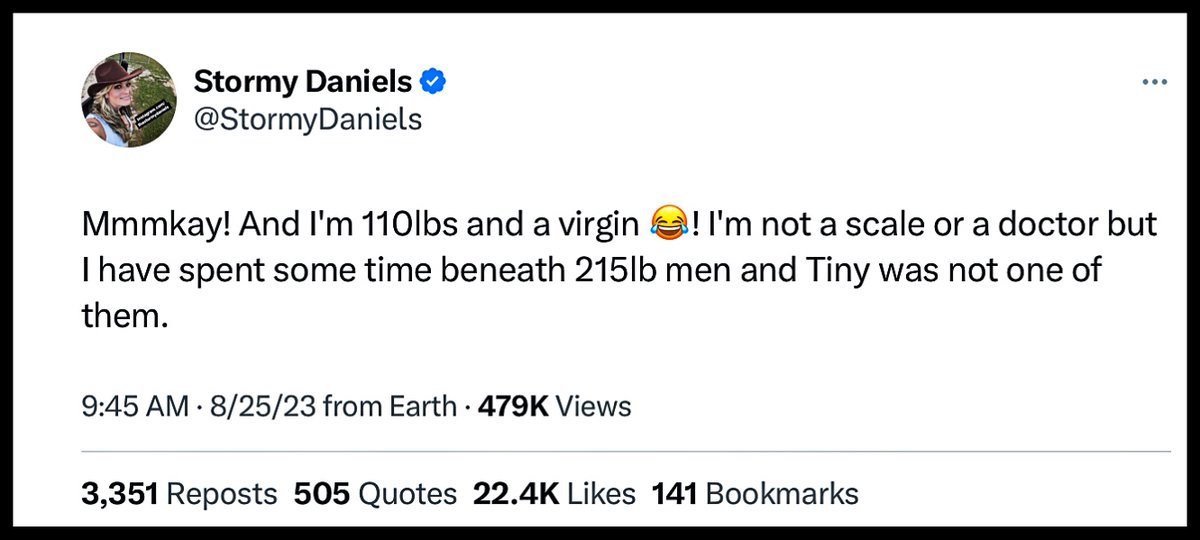 Stormy Daniels responds to Trump’s claims he weighs 215 pounds.