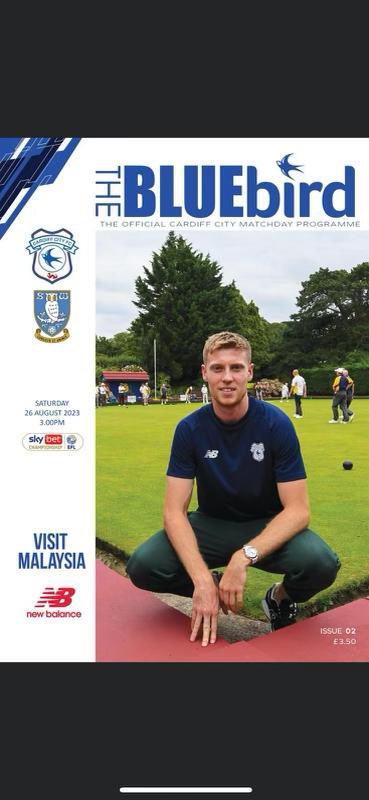 It might not be the GX bowls green..but we’re very happy to see bowls on the front of a Championship programme tomorrow between <a href="/CardiffCityFC/">Cardiff City FC</a>  and <a href="/swfc/">Sheffield Wednesday</a>  Good Luck <a href="/MarkMcguinness0/">Mark Mcguinness</a> 

<a href="/BowlsEngland/">Bowls England</a>