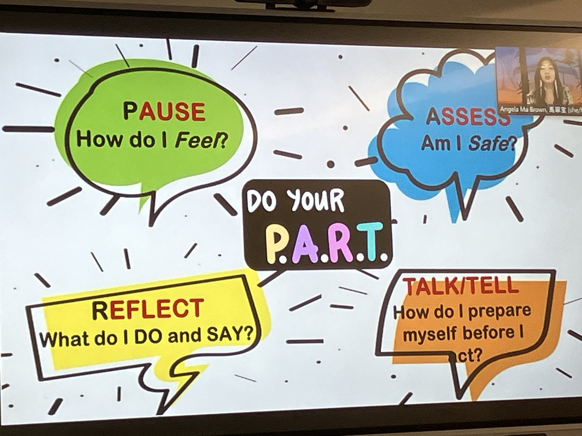 Learning to 'Break the Silence: The Power of Active Witnessing with #antiracism trainer and educator, Angela Ma Brown @SSimilkameen.

#jeddi #jedi #sd53 #k12education #educationleadership #bced #edleaders