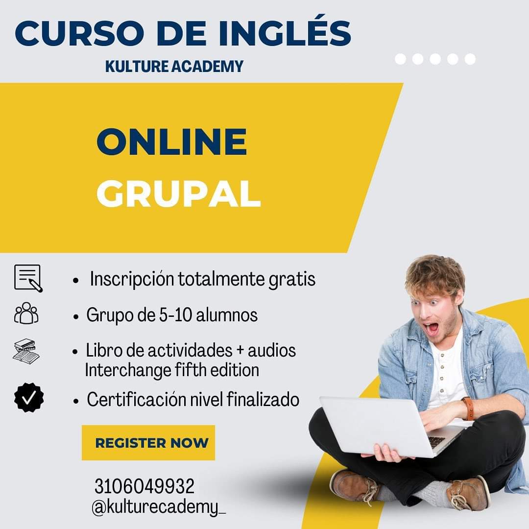 Para más información escríbenos por medio de nuestros canales de atención 📲💬

#AprendeInglés
#InglésParaTodos
#EnglishLearning
#ClasesDeInglés
#HablaInglés
#MejoraTuInglés
#InglésProfesional
#EducaInglés
#InglésDivertido
#IdiomaInglés
#InmersiónEnInglés
#HablaComoNativo