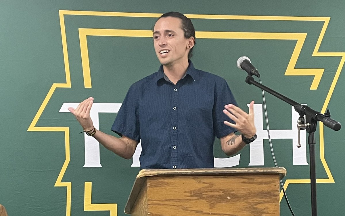 ATU_Athletics's tweet photo. Thank you to everyone who attended our fall sports Green and Gold Luncheon! We heard from @ATUFOOTBALL HC Kyle Shipp, @ArkansasTechVB HC Kera Coleman, @ATU_XCTF HC Gabe Sams and AD Abby Davis!

Can’t wait to get the athletic year going!

#FightOn https://t.co/6FUG9w6jPU