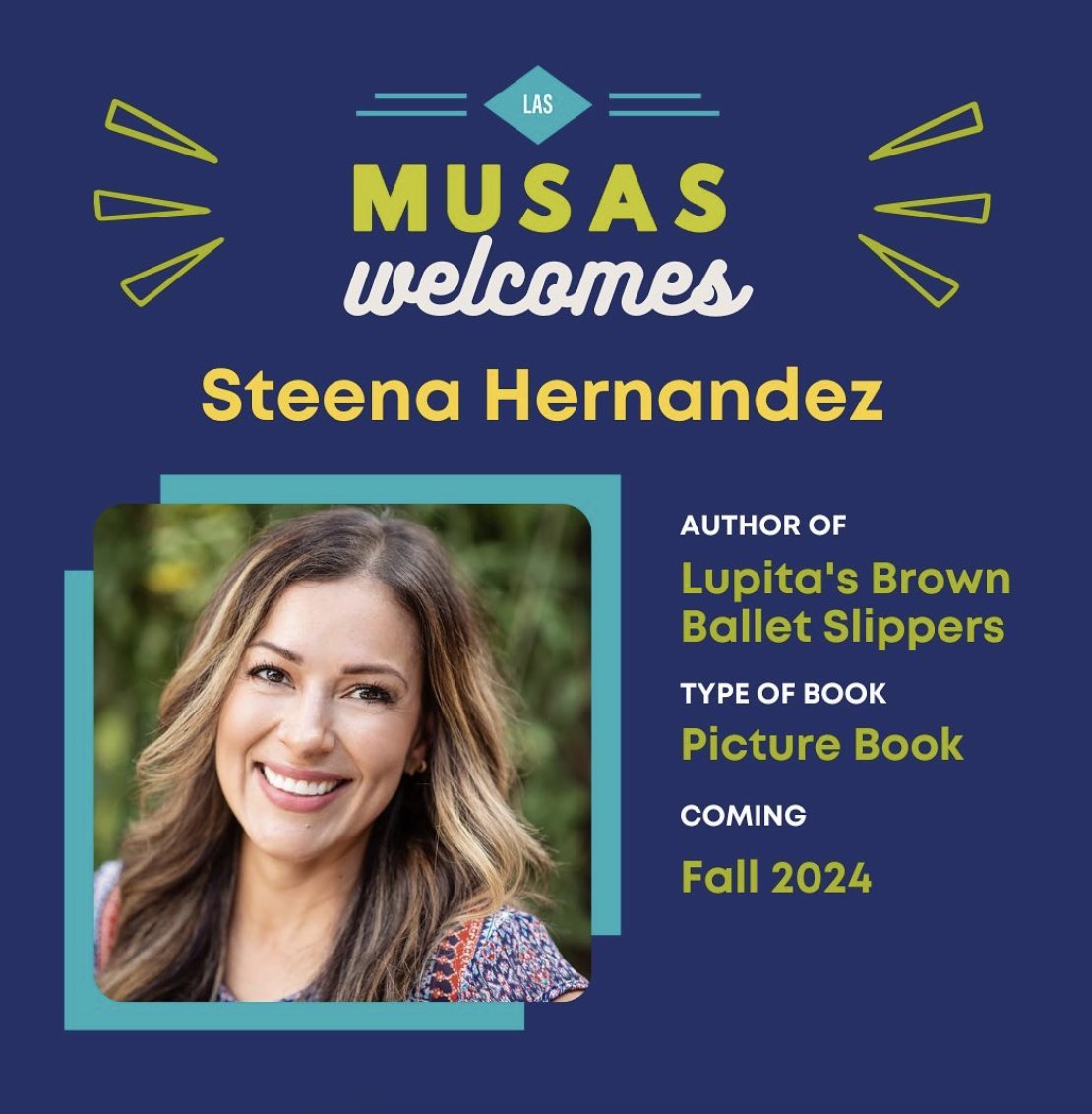 LasMusasBooks's tweet photo. 🌺 Please join us in welcoming new Musa, Steena Hernandez!!! 🌺 @HernandezSteena 

To learn more about Steena, visit:

https://t.co/hS3jT1w9Ko

#kidlit #lasmusasbooks #pb #writingcommunity #picturebooks https://t.co/zgD9ZcZN7p