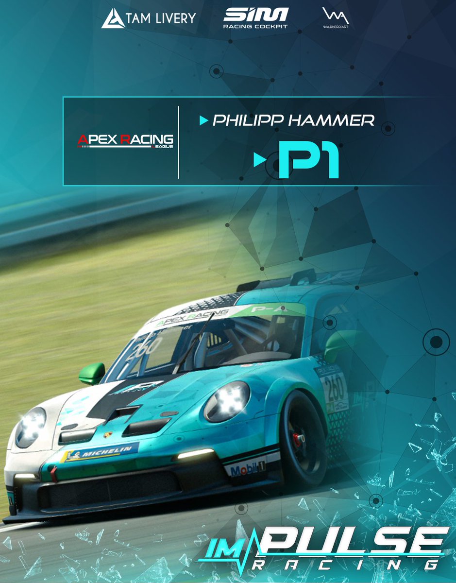 ImpulseRacing__'s tweet photo. Philipp Hammer is your @ArlEsports ARA Porsche Cup Pro-Am Champion! 🏆
With that title Philipp is well prepared to attack in the
upcoming @24H_ESPORTS and @IVRALeague season.
#weareimpulse https://t.co/XhlDOWajfX