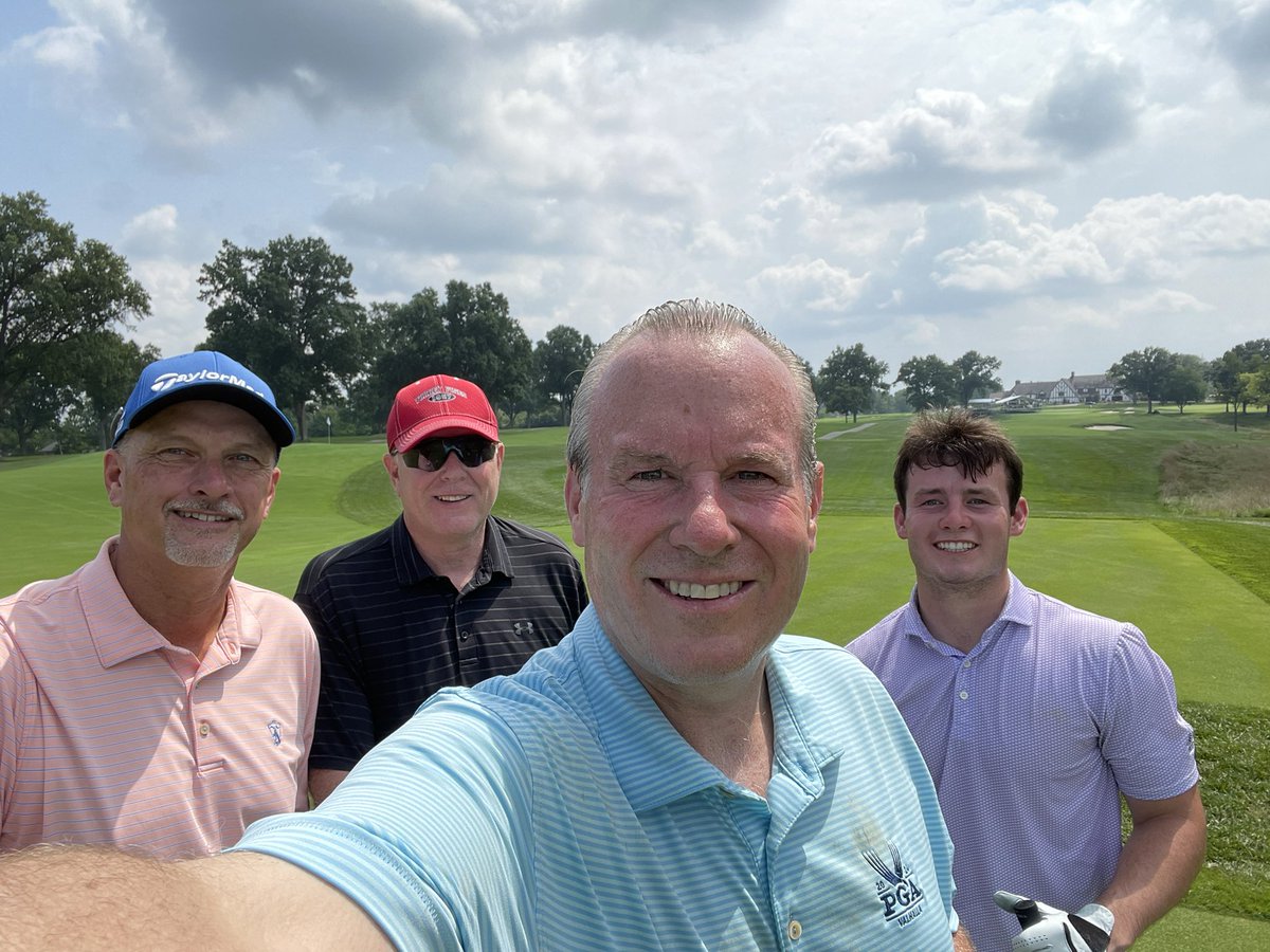 MikeDardisWLWT's tweet photo. What a day off! A big thanks to Brian Jones at Kenwood CC for having George Vogel, my son Alec and me out today to play the Kendale Course. It is in picture perfect shape before the LPGA comes to town. Yep, I’m in the sand again! @KenwoodCC @WLWT @BJonesGolfCoach @vogel_wlwt https://t.co/gLjyh1y12v