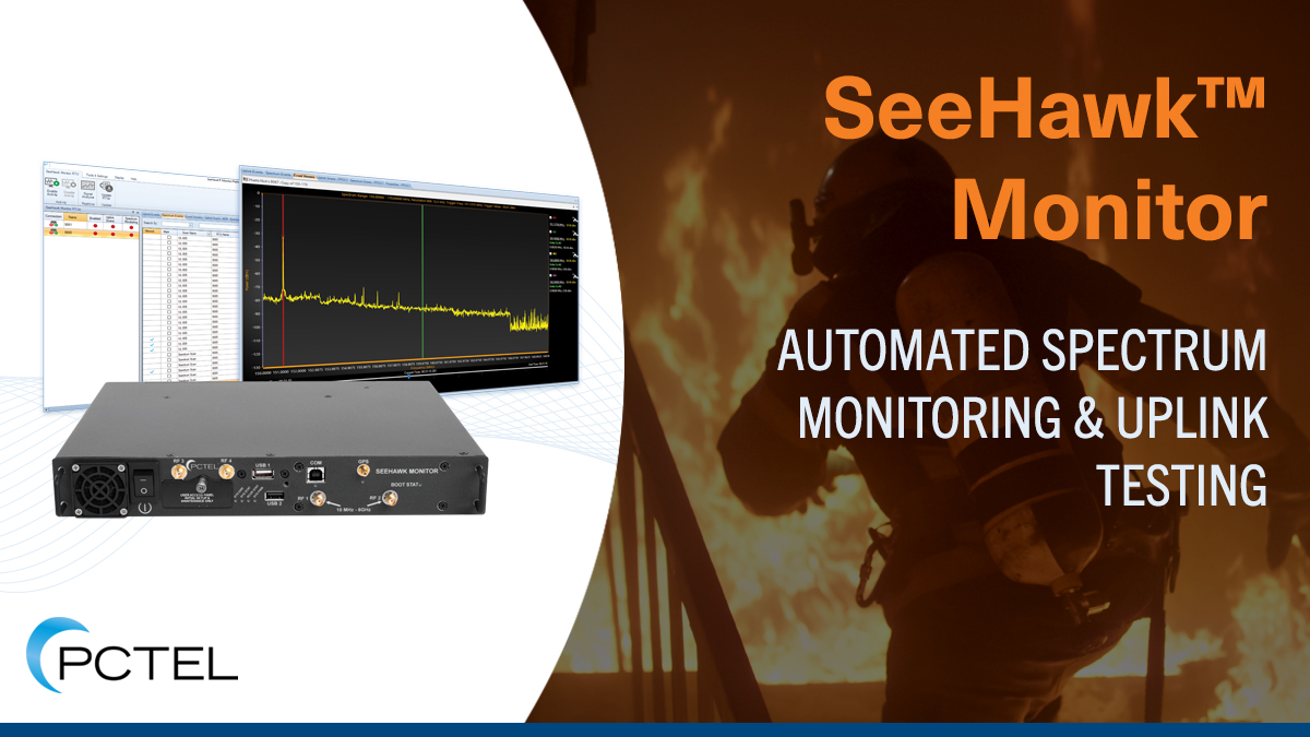 PCTEL_inc's tweet photo. #PublicSafety radio networks are vulnerable to interference from fluorescent lights to malfunctioning #InBuilding systems. The SeeHawk Monitor™ system detects interference so you can address the problem before an emergency occurs. Learn more: https://t.co/pSpyBI4gD2
#P25 #LMR https://t.co/Tozd7Cwiv1