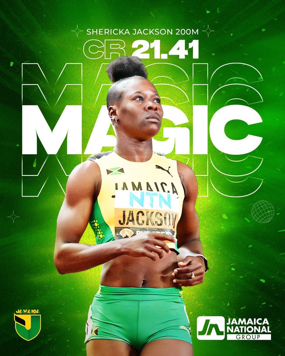 🇯🇲🇯🇲🇯🇲 congratulations!!! <a href="/sherickajacko/">Shericka Jackson</a> #Budapest2023 #TeamJamaica 🥳
