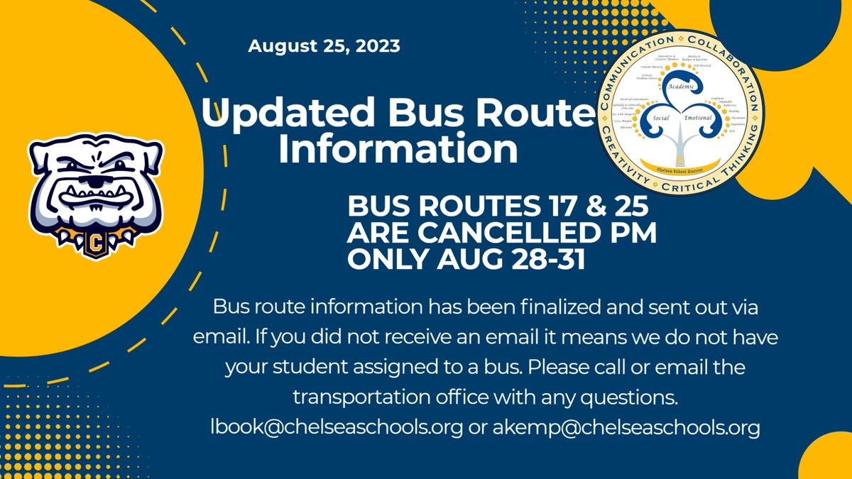 Chelsea School District Transportation tweet media