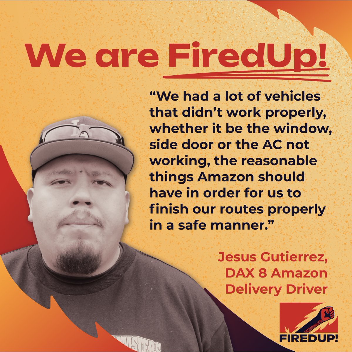 opinorg's tweet image. We are standing with the #DAX8 Amazon delivery drivers of Palmdale as they demand justice and fight for their right to unionize. They need our support for their strikes. Want to learn more about their journey? 

Check out firedupnetwork.org

#FiredUp #AmazonTeamsters