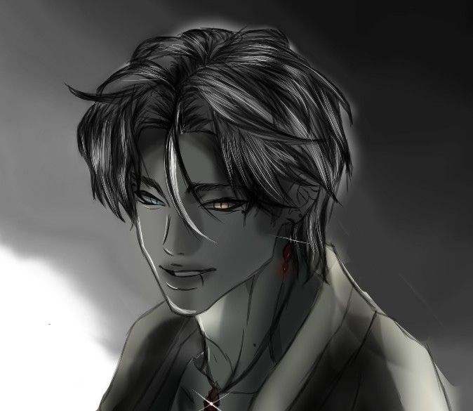 Not to brag but, my 11 year olds art is ABSOLUTE 🔥 she is SO F**king talented yall! Show her support! Like and comment so I can show her!!! This is Max, he has heterochromia and he is a cannibal 🩸 

#anime  
#animeart
#animeboy 
#twitteranime
#AnimeLover