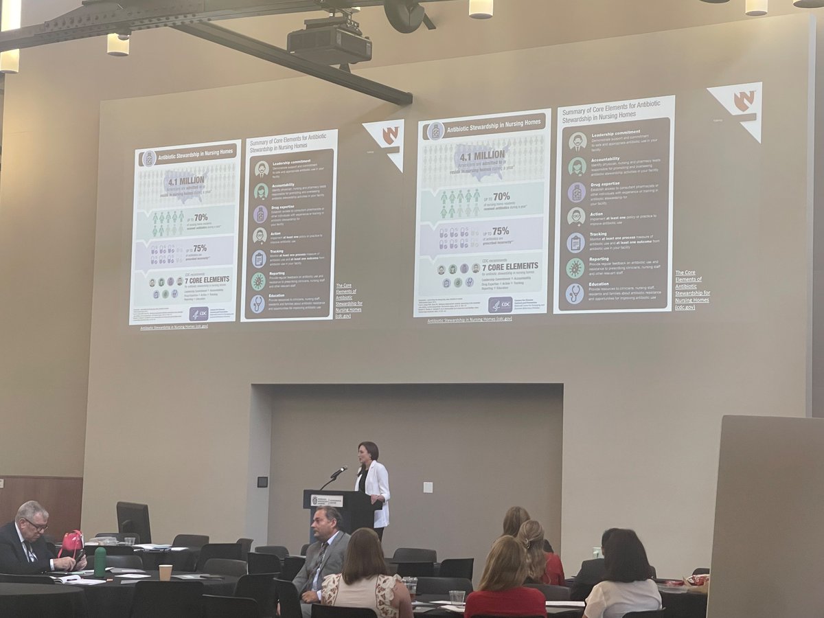 IdNebraska's tweet photo. Next topic is Antibiotic Stewardship Outside the Adult Acute Care Hospital - with Dr Henna Preusker discussing stewardship in long-term care facilities! https://t.co/T7qfqQqAtq