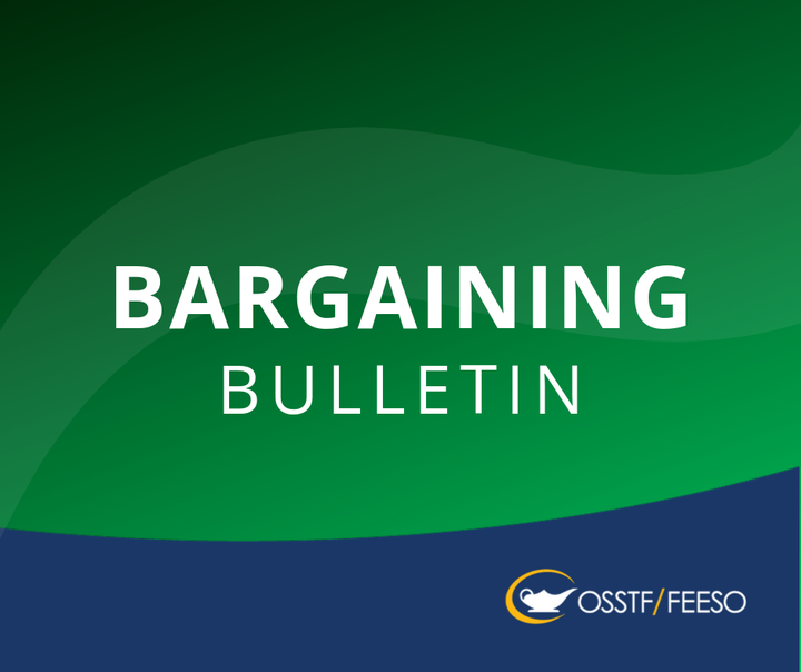osstf's tweet photo. 📢 Attention #OSSTF/FEESO Members! 📨

Bargaining Bulletins with an update on central table discussions have been sent out! Please monitor your email for bargaining-related updates + check myOSSTF for the bulletins. #OntEd https://t.co/jAHZAtrwy4