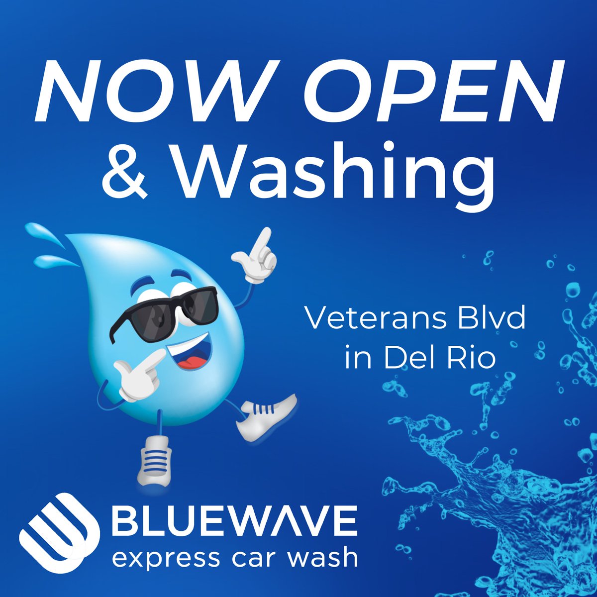 #NOWOPEN & WASHING CARS! COME CHECK OUT OUR #IMPROVEMENTS! 😃
An upgraded #BlueWaveExpress #experience: #music #nowplaying, #free windshield fluid #refill, FREE #microfibertowels, and more.
See you soon!
📌2201 Veterans Blvd, Del Rio, TX 78840
#carwash #delrio #bestcarwash