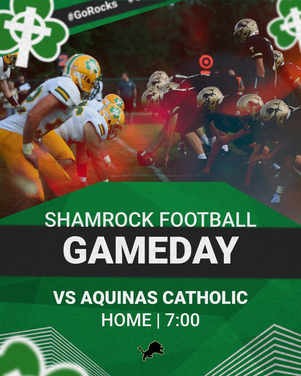 ScotusCC's tweet image. 🏈Gameday🏈
Shamrocks☘️ vs @AquinasNation 🦁
📍Columbus, NE
🏟 Pawnee Park Stadium
🚨7:00 P.M.🚨
📱💻 Live Streaming: youtube.com/c/ScotusCentra…
☘️ #GoRocks
☘️ #nebpreps