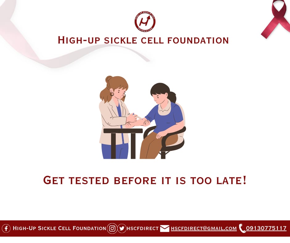 #Let's break the cycle together.
#HSCF
#Sicklecellawarenessmonth
#Sickletember
#Knowyourgenotype
#Gettested
#StaySafeStayHealthy