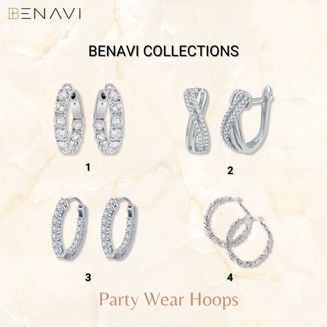 'Shine bright like these partywear hoops! ✨💃'

Tag someone who should gift you one of these jewels!

#benavi.in
#benavisilver
#benavijewelry #benavijewels #hoops #hoopsearrings #silverhoops
#partywearhoops
#diamondhoops