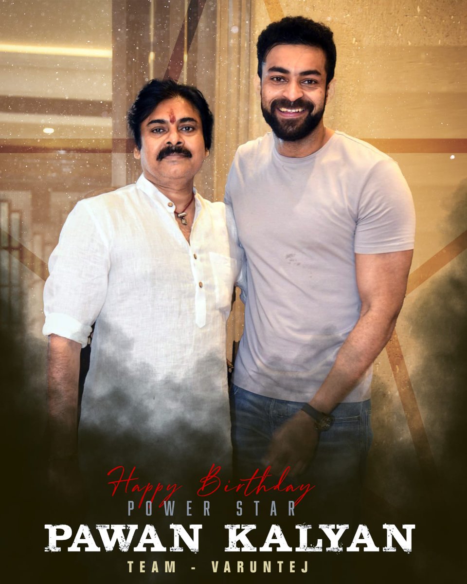 CultsTej's tweet photo. Wishing The POWER HOUSE 
One And Only #PowerStar @PawanKalyan garu A Very Happy Birthday 🎉 have a wonderful year ahead with good health success and prosperity

May you keep continue to inspire us vth ur magnanimity as always ✨
Mega Prince @IAmVarunTej 
#HBDPawanKalyan garu https://t.co/E79o9LCWK8