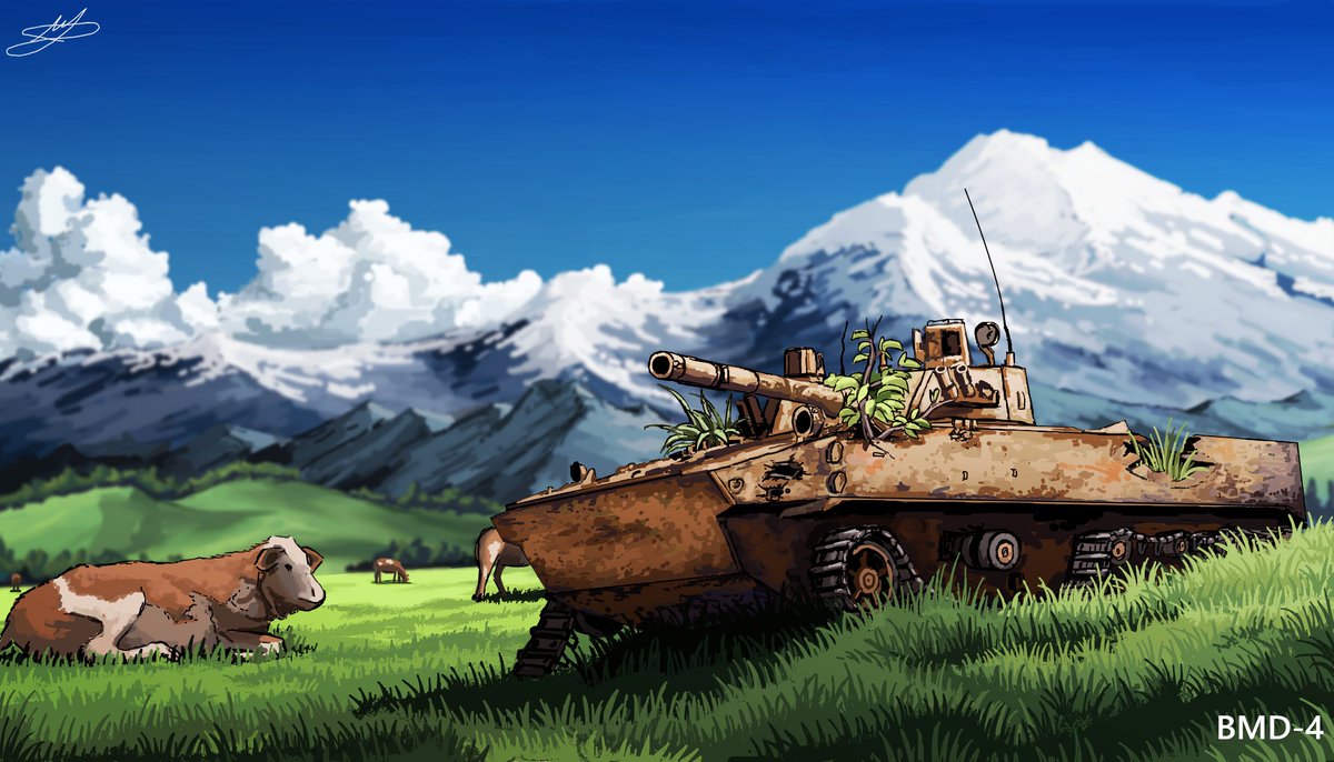 Kitticharoench1's tweet photo. https://t.co/hRkRDXcnKi
my artwork can be used for free.
But you must also attach the source link.
#tank #grassland #BMD4 #scenery #cow #military #background #sky #artwork https://t.co/rxGvp7N6oH
