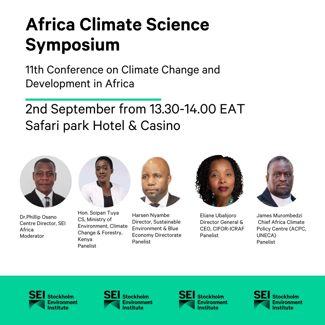 SEI Africa (@sei_africa) on Twitter photo Our director <a href="/PMOsano/">Philip Osano</a> will be leading the Africa climate science symposium graced by <a href="/Environment_Ke/">Ministry of Environment, Climate Change & Forestry</a> CS @HonTuya <a href="/CIFOR_ICRAF/">CIFOR-ICRAF</a> CEO <a href="/elianeubalijoro/">Eliane Ubalijoro</a>, Harsen Nyambe, Director of Sustainable Environment and Blue Economy of @_africanunion and James Murombedzi of <a href="/ECA_OFFICIAL/">ECA</a> Our director <a href="/PMOsano/">Philip Osano</a> will be leading the Africa climate science symposium graced by <a href="/Environment_Ke/">Ministry of Environment, Climate Change & Forestry</a> CS @HonTuya <a href="/CIFOR_ICRAF/">CIFOR-ICRAF</a> CEO <a href="/elianeubalijoro/">Eliane Ubalijoro</a>, Harsen Nyambe, Director of Sustainable Environment and Blue Economy of @_africanunion and James Murombedzi of <a href="/ECA_OFFICIAL/">ECA</a>