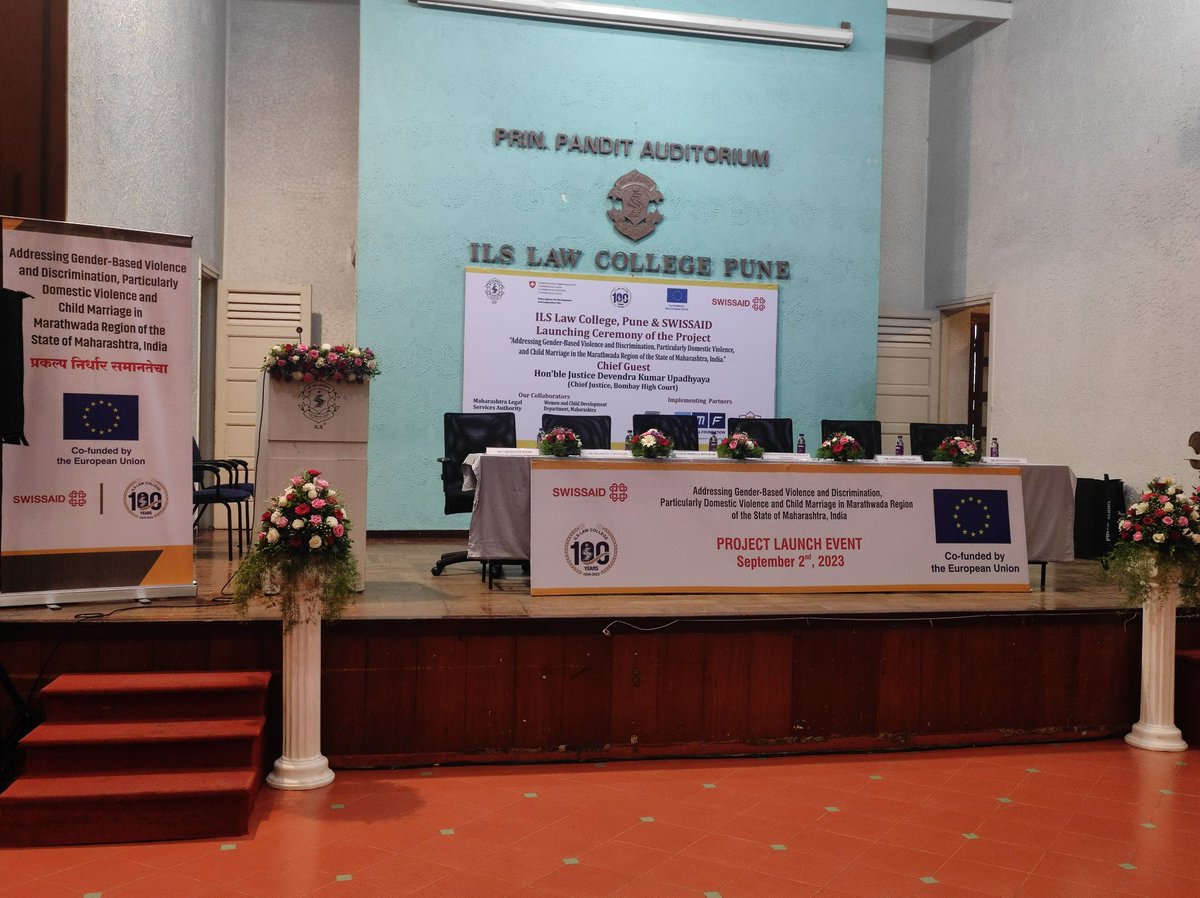lawbarandbench's tweet image. ILS Law College + SWISSAID Project launch on &apos;Addressing Gender Based Violence- Particularly DV and Child Marriage in Maharashtra, India&apos; has just commenced 

#ilslawcollege #swissaid #domesticviolence #childmarriage #Maharashtra