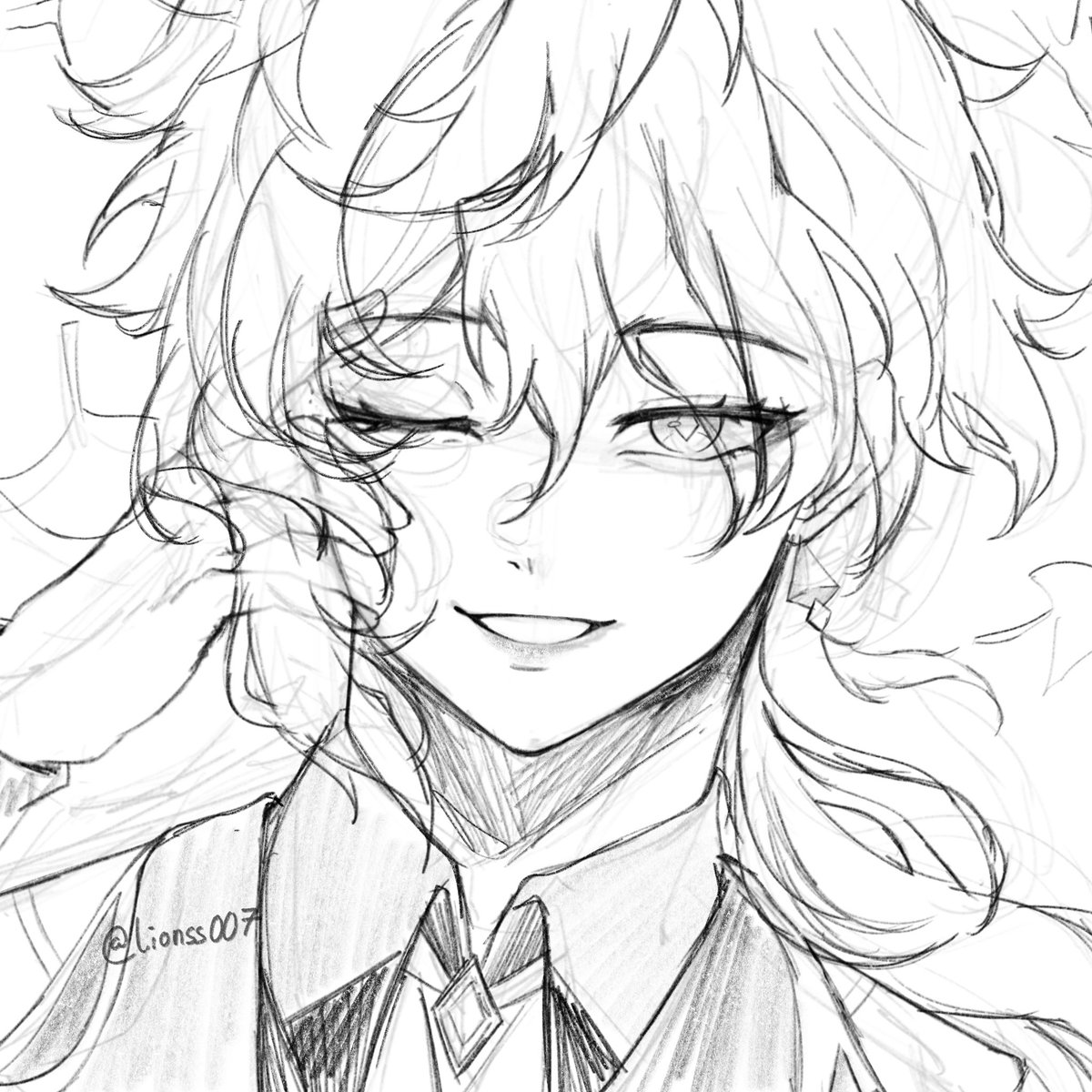 #zhongli sketch✨

Miss drawing this old man 🛐🛐

#Genshinlmpact #rkgk #sketch