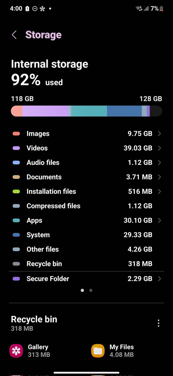 TechKhaled_'s tweet photo. My storage before One UI 6 and After. (No files removed)

Photo 1: Before
Photo 2: After https://t.co/O3iEkUhkmQ